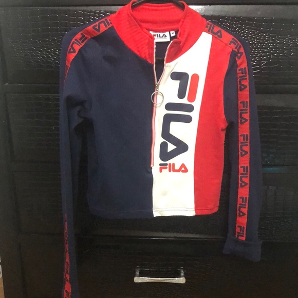 FILA Cropped sweatshirt - Picture 1 of 3